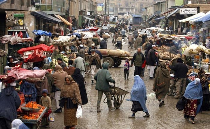 public market in Afghanistan