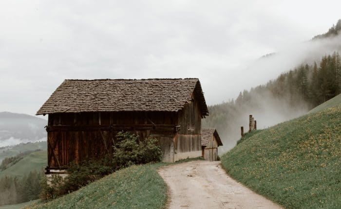 a hut among natural beauty