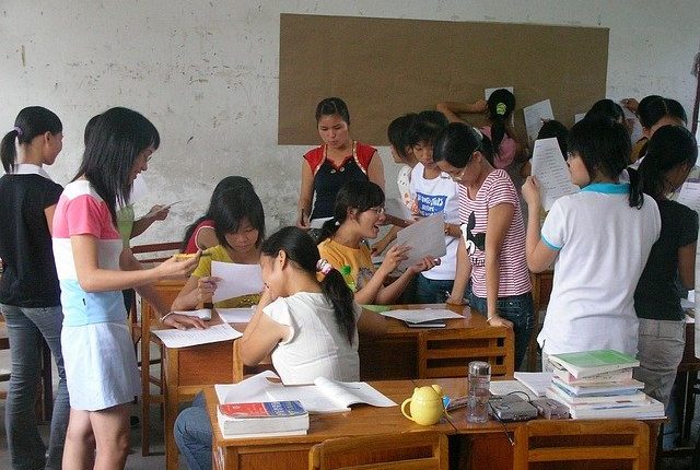 classroom with girls