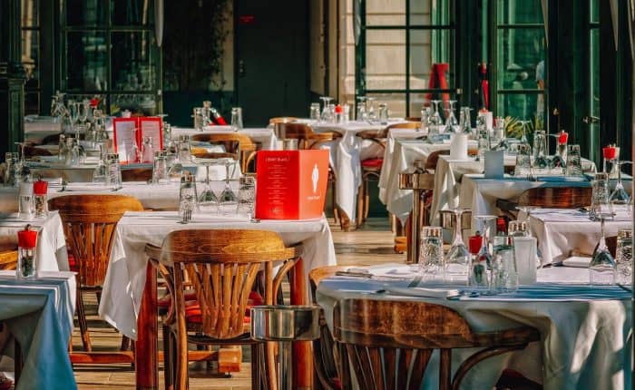dining room all set for patrons