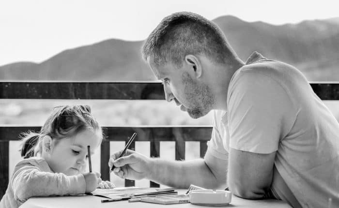 Father Daughter drawing