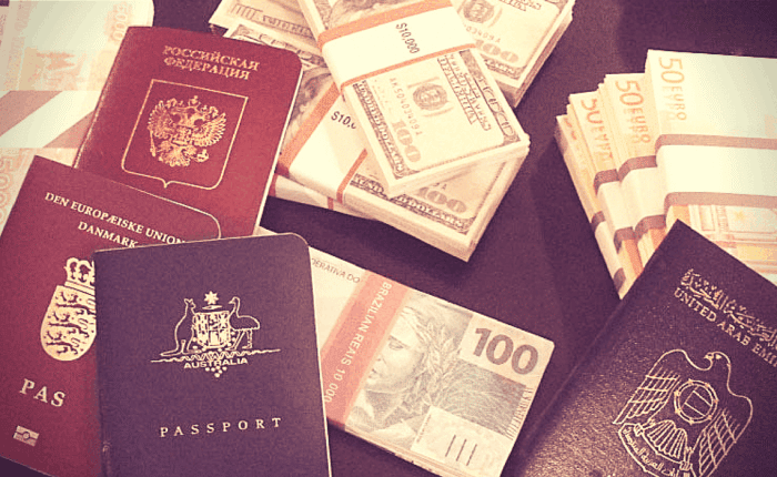passports and money