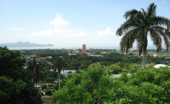 View of the shore and city of Managua, Nicaragua