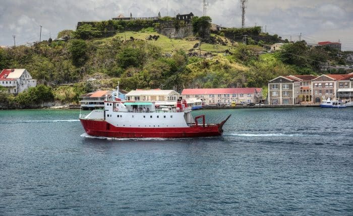 Boat on the Sea in St. Lucia