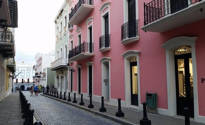 pink building in Puerto Rico