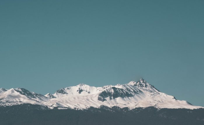 mountains with snow in the distance
