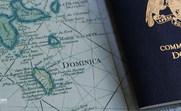 Dominica Passport and map of country