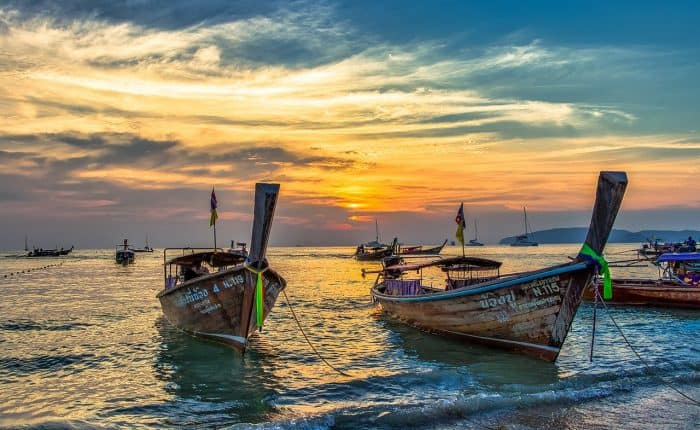 Boats in the Water in Thailand