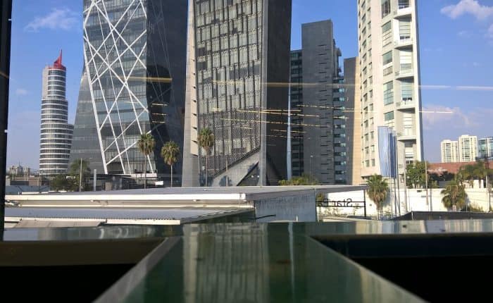 white and silver buildings in Mexico