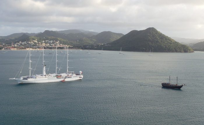 Boats in the Sea in St. Lucia
