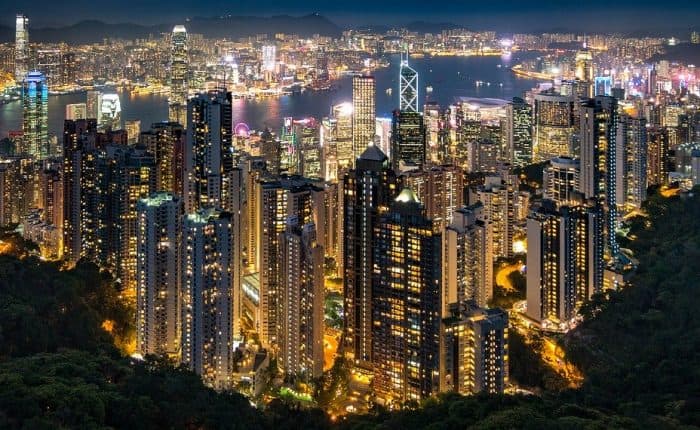 Sky line of Hong Kong