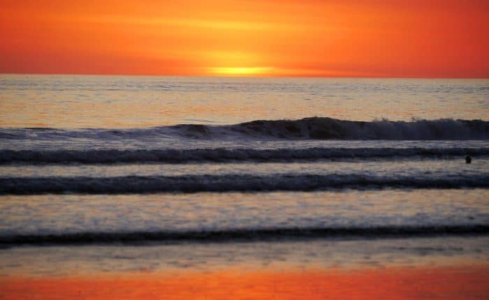 Ocean sunset in Costa Rica