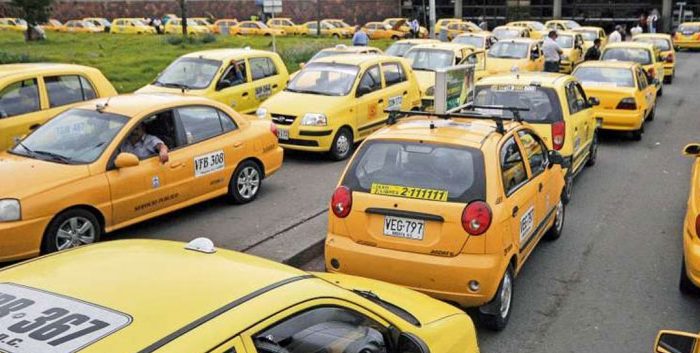 Taxis in Medellin, Colombia