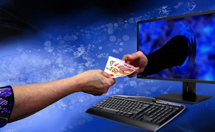 hands through the computer