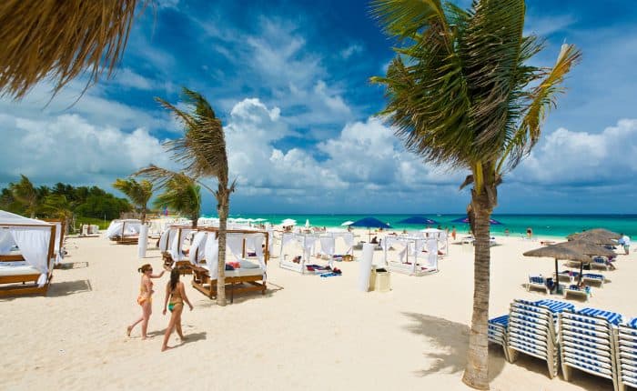 Beach in Playa del Carmen, Mexico