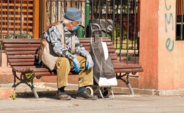 old man post corona virus