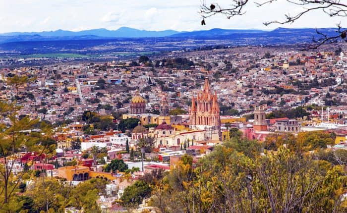 aerial view of san miguel de allende