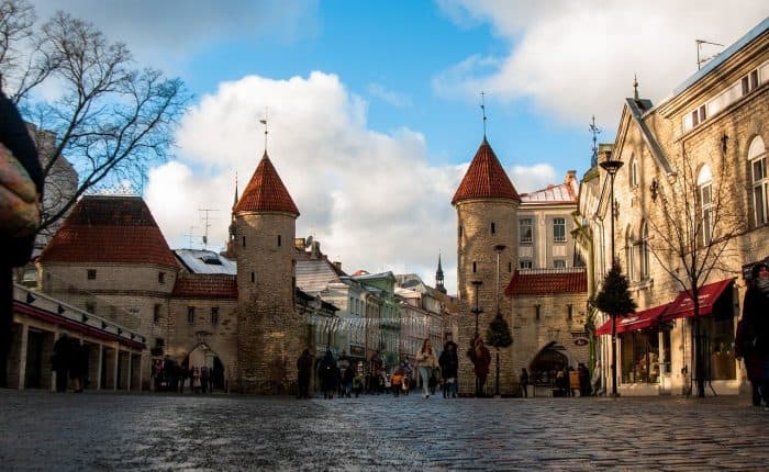 Estonia architecture in the fall