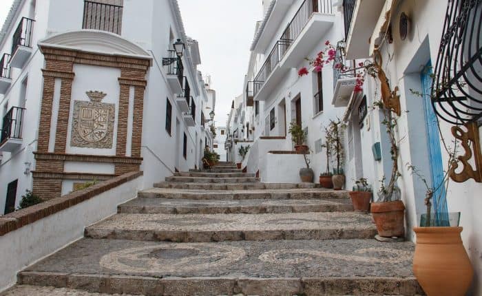 Stairs and building in Spain