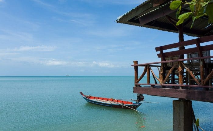 boat out in the water